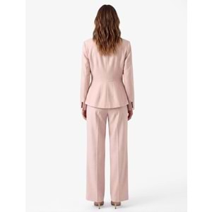 Cep Detaylı Düğmeli Blazer Ceket 7WAK50042UW - KOTON - PEMBE - 34