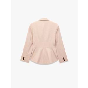 Cep Detaylı Düğmeli Blazer Ceket 7WAK50042UW - KOTON - PEMBE - 34