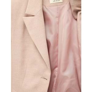 Cep Detaylı Düğmeli Blazer Ceket 7WAK50042UW - KOTON - PEMBE - 34