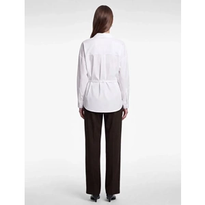 Kemerli Regular Fit Uzun Kollu Gömlek 7WAK60066UW - KOTON - KIRIK BEYAZ - 34