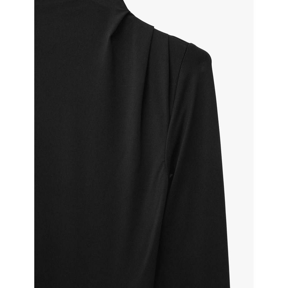 Drape Detaylı Hafif Dik Yaka Bodysuit 7WAK80008EK - KOTON - SİYAH - XS