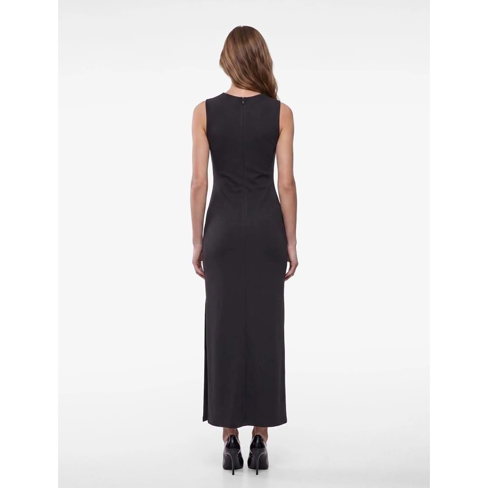 Drape Detaylı Kolsuz Midi Elbise 7WAK80091EK - KOTON - ANTRASİT - S