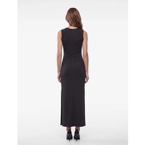 Drape Detaylı Kolsuz Midi Elbise 7WAK80091EK - KOTON - ANTRASİT - S