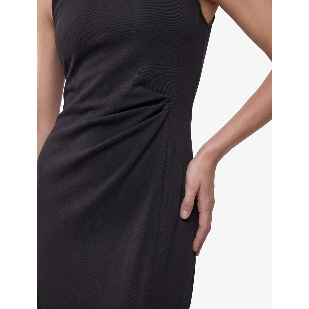Drape Detaylı Kolsuz Midi Elbise 7WAK80091EK - KOTON - ANTRASİT - S