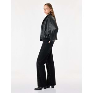 Düz Paça Denim Pantolon - Straight Fit Jean 7WAL40033MD - KOTON - SİYAH - 25/32