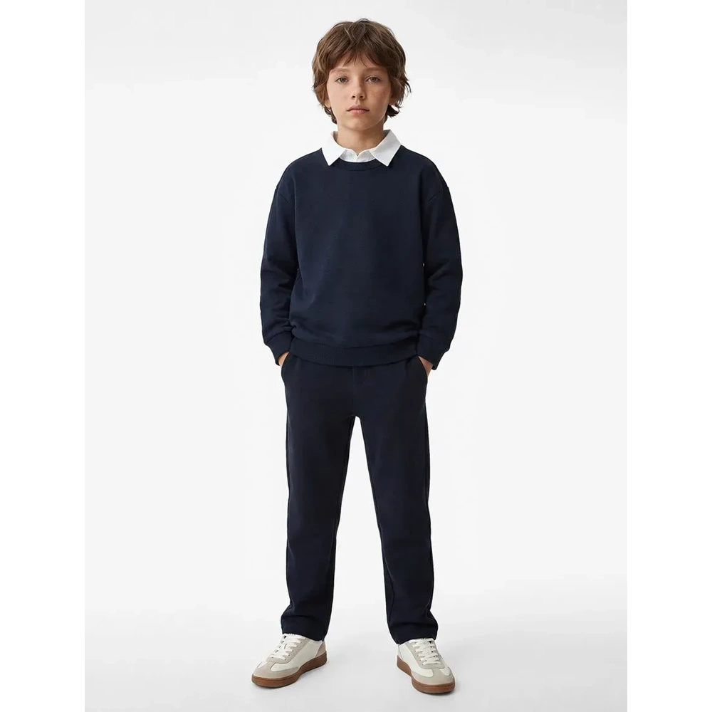 Okul Gömleği Yaka Oversize Okul Sweatshirt 7WKB10005TK - KOTON - LACİVERT - 6-7