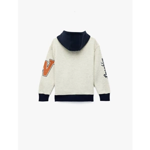 Oversize Kapşonlu Sweatshirt 7WKB10029TK - KOTON - GRİ - 11-12