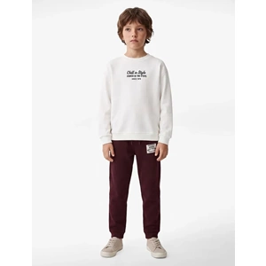 Bisiklet Yaka Baskılı Okul Sweatshirt 7WKB10049TK - KOTON - EKRU - 13-14