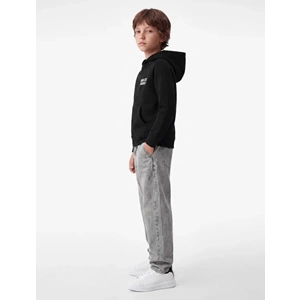 Şardonlu Kapşonlu Fermuarlı Sweatshirt 7WKB10228TK - KOTON - SİYAH - 11-12
