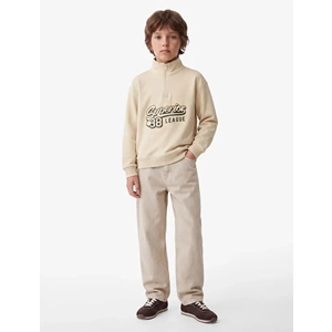 Pamuklu Dik Yaka Sweatshirt 7WKB10298TK - KOTON - BEJ - 13-14