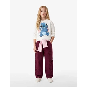 Bisiklet Yaka Lisanslı Sweatshirt 7WKG10044AK - KOTON - EKRU - 13-14