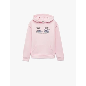 Kız Çocuk Giyim Sweatshirt 7WKG10049AK - KOTON - PEMBE - 13-14