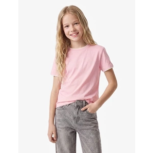 Bisiklet Yaka Kısa Kollu Slim Fit Tişört 7WKG10332AK - KOTON - PEMBE - 11-12