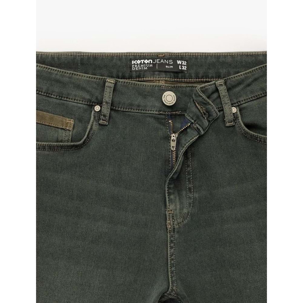 Erkek Giyim Pamuklu Normal Bel Slim Fit Jean Pantolon - Brad Jean 6WAM40017ND
