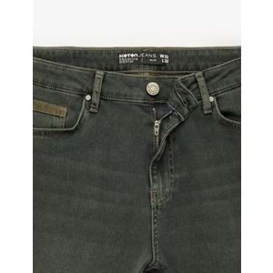 Erkek Giyim Pamuklu Normal Bel Slim Fit Jean Pantolon - Brad Jean 6WAM40017ND
