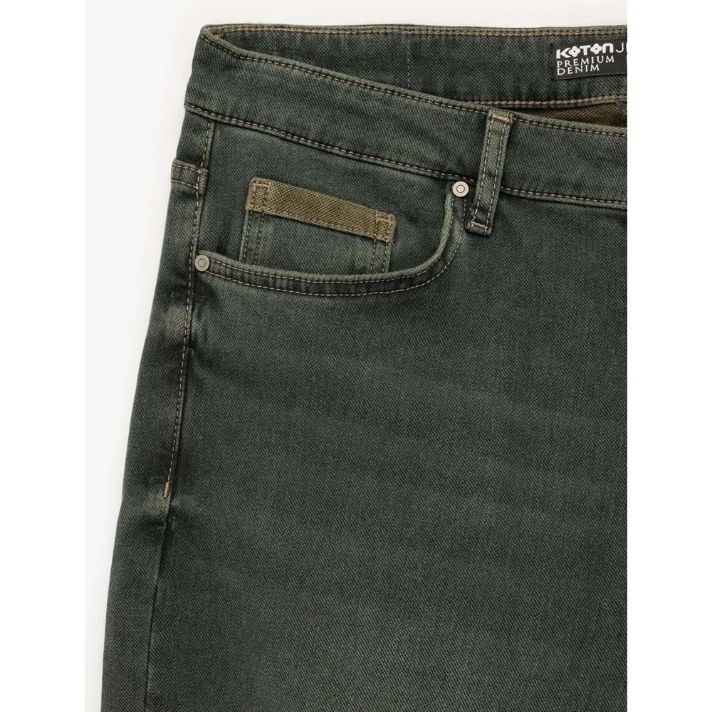 Erkek Giyim Pamuklu Normal Bel Slim Fit Jean Pantolon - Brad Jean 6WAM40017ND