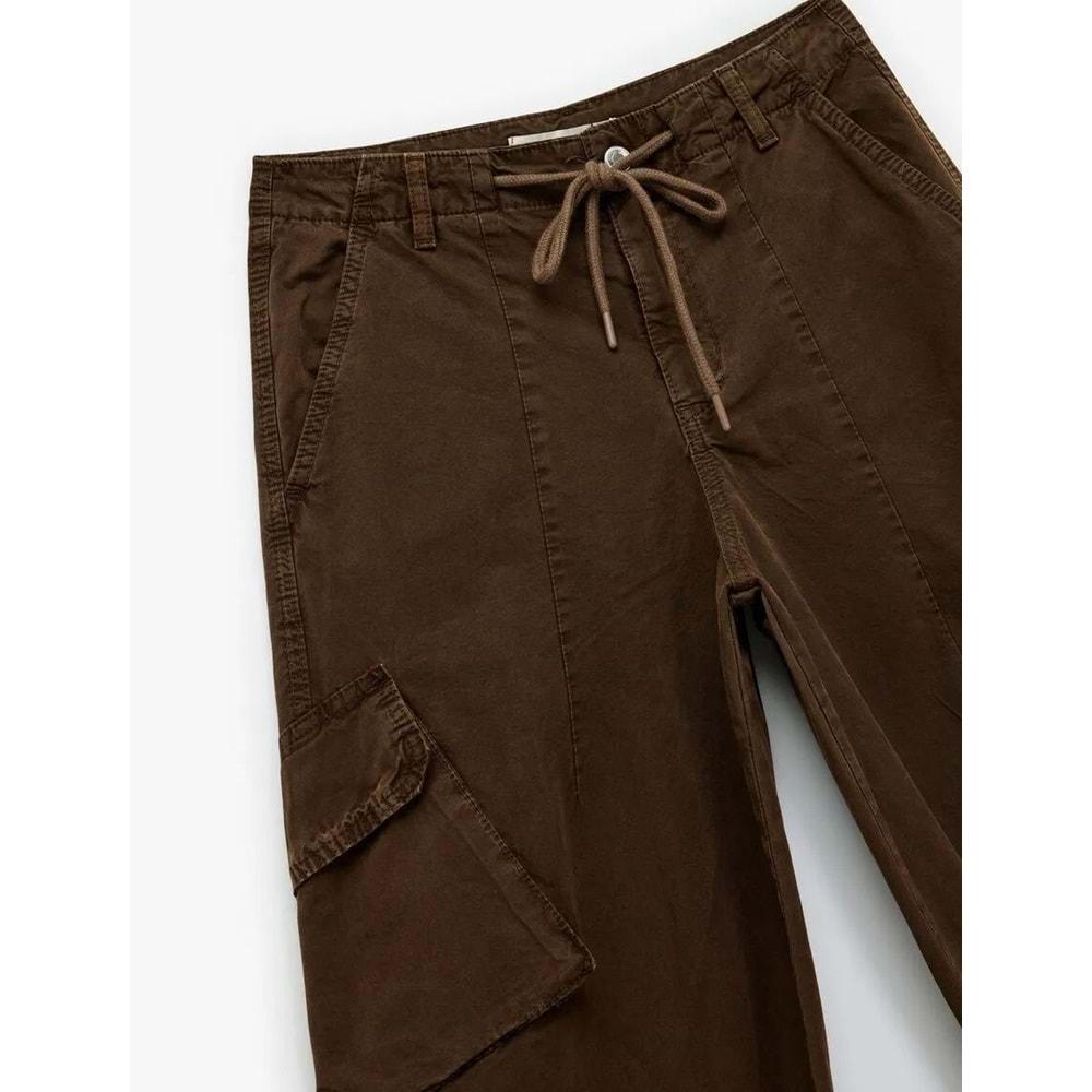 Kadın Giyim Pantolon - KOTON - 6WAL40023IW - KAHVERENGİ - 42