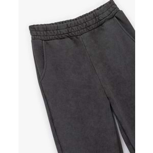 Kadın Giyim Şardonlu Cepli Beli Lastikli Yıkamalı Jogger Eşofman Altı - KOTON - 6WAL40039IK - ANTRASİT - XL