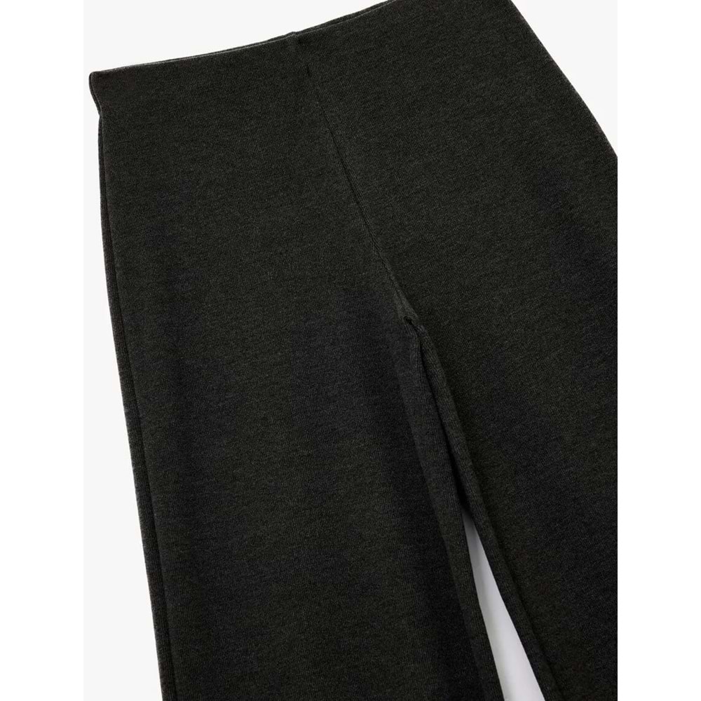 Kadın Giyim Modal Kumaş Düz Geniş Paça Kumaş Pantolon - KOTON - 6WAK40027EK - ANTRASİT - M
