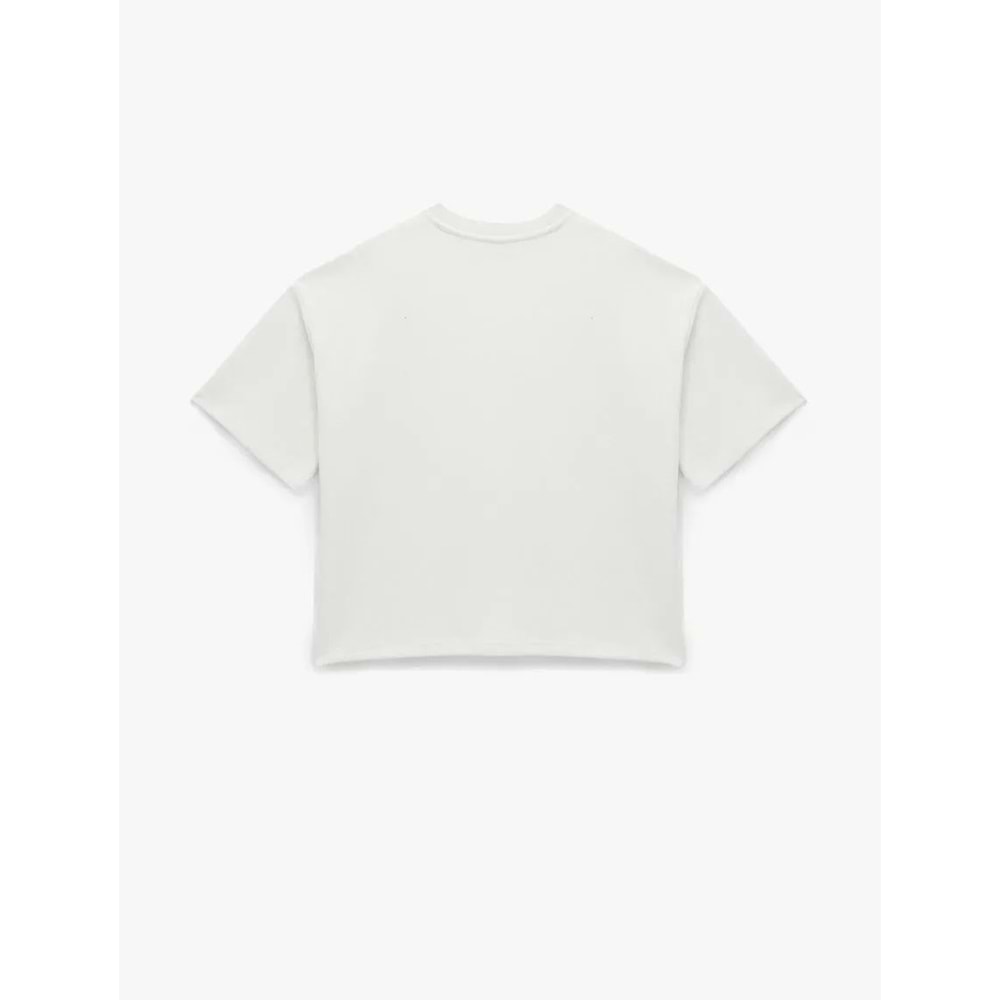 Kadın Giyim Kısa Kollu Bisiklet Yaka Taş Detaylı Tişört - KOTON - 6WAK50084EK - EKRU - L