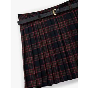 Kadın Giyim Midi Etek Yüksek Bel A Kesim Şifon Astarlı - KOTON - 6WAK70141UW - KIRMIZI - 38