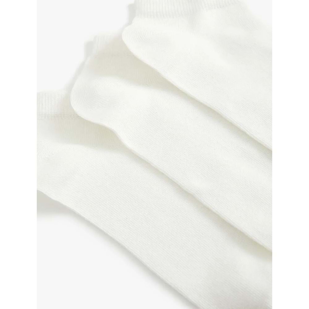 Kadın Aksesuar Pamuklu 3'lü Kısa Çorap Seti