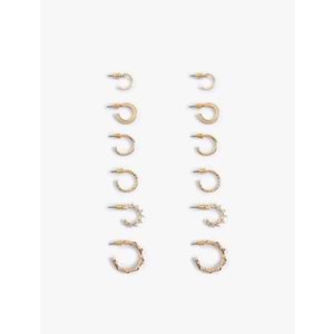 Kadın Aksesuar Çelik Karışımlı 6'lı Halka Küpe Seti