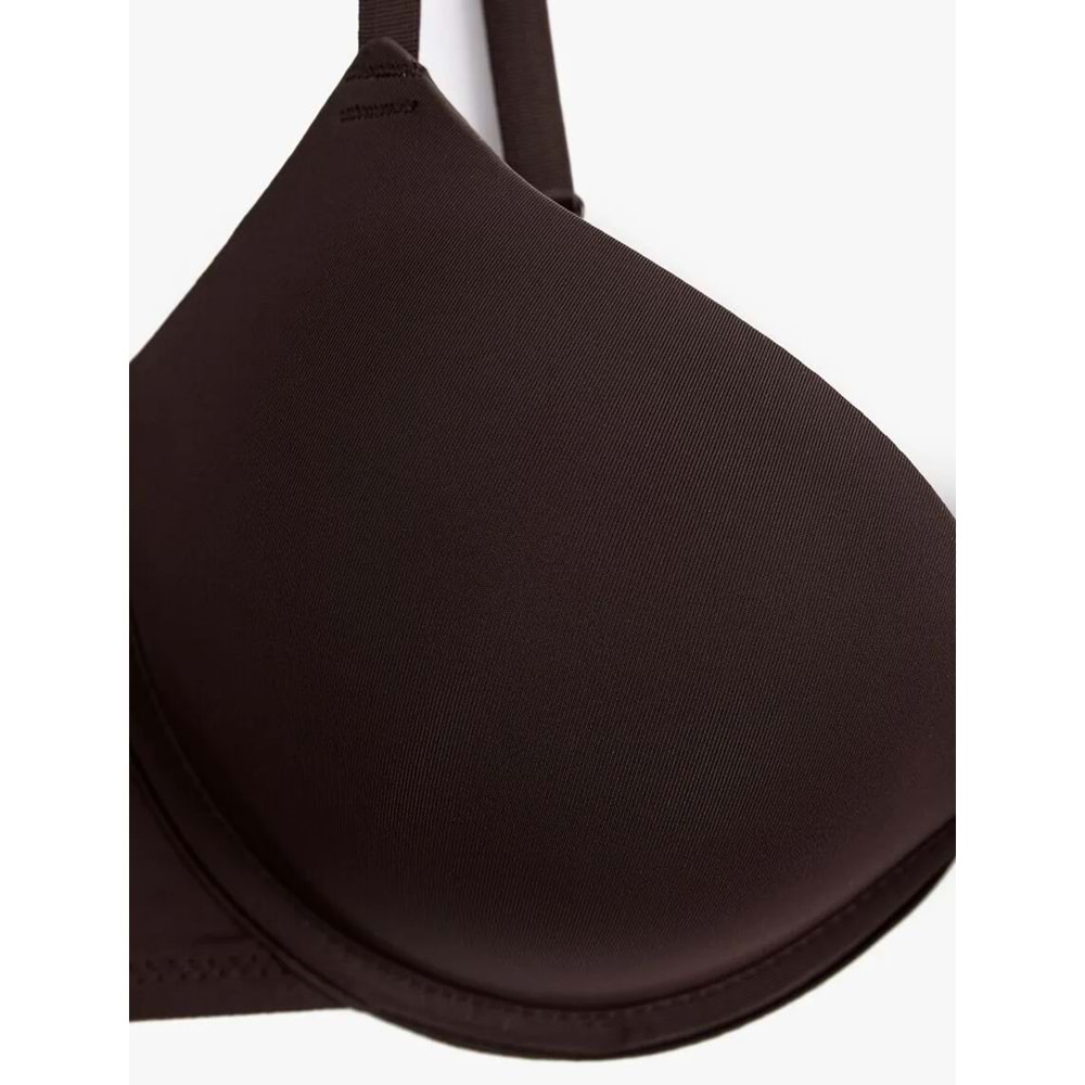 Kadın İç Giyim Rahat Kalıp Destekli Ekstra Dolgulu Sütyen - KOTON - 6WLK10007MK - KAHVERENGİ - 70B