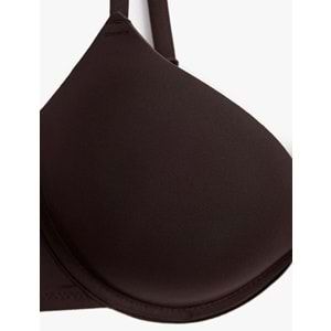 Kadın İç Giyim Rahat Kalıp Destekli Ekstra Dolgulu Sütyen - KOTON - 6WLK10007MK - KAHVERENGİ - 70B