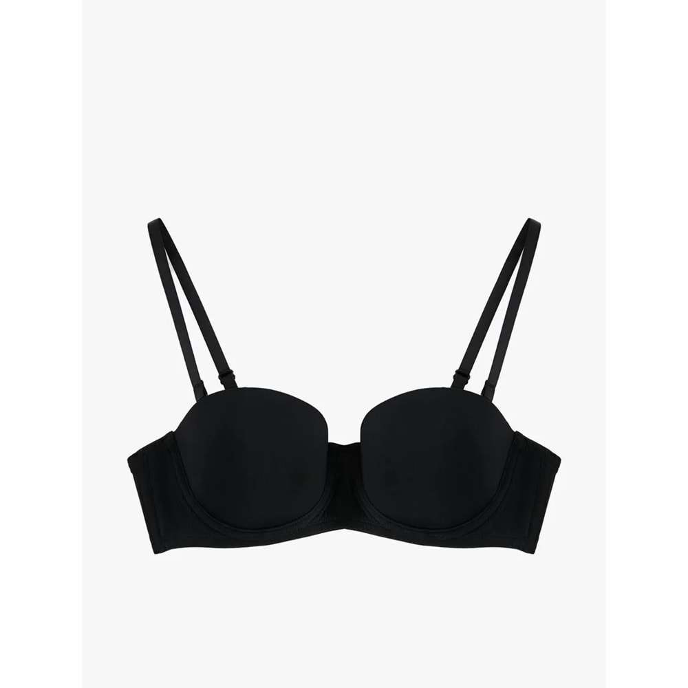 Kadın İç Giyim Rahat Kalıp Desteksiz Balenli Sütyen - KOTON - 6WLK10011MK - SİYAH - 90B