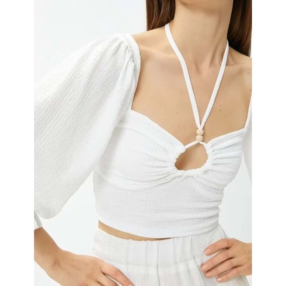 Kadın Giyim Tişört 3SAK50499EK Beyaz