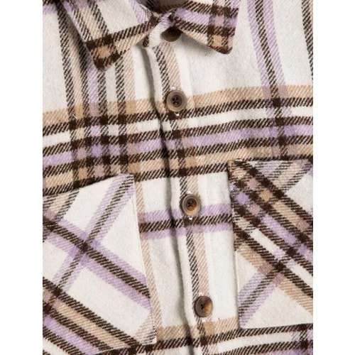 Kız Çocuk Gömlek Ceket Cep Detaylı Uzun Kollu 4WKG60018AW