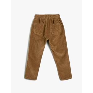 Erkek Çocuk Basic Pamuklu Pantolon Beli Bağlamalı Cep Detaylı - KOTON - 4WKB40015TW - DEVE TÜYÜ - 4-5 YAŞ