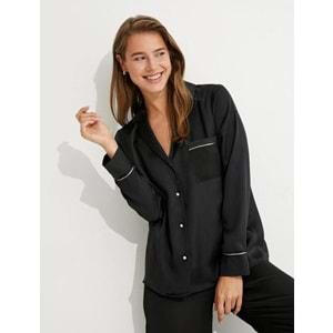 Kadın Giyim Pijama Üst - KOTON - 4WLK50012MW - SİYAH - 36