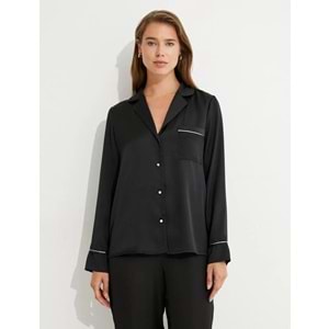 Kadın Giyim Pijama Üst - KOTON - 4WLK50012MW - SİYAH - 36