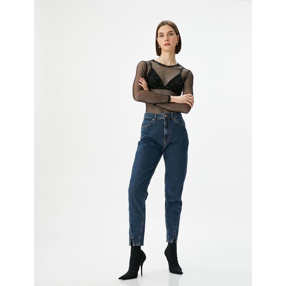 Kadın Giyim Pantolon - KOTON - 4WAL40012MD - ORTA İNDİGO - 26/32