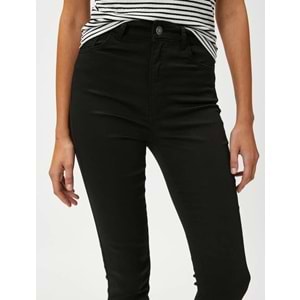 Yüksek Bel Kot Pantolon Dar Paça - KOTON - 4WAL40002MW - SİYAH - 34