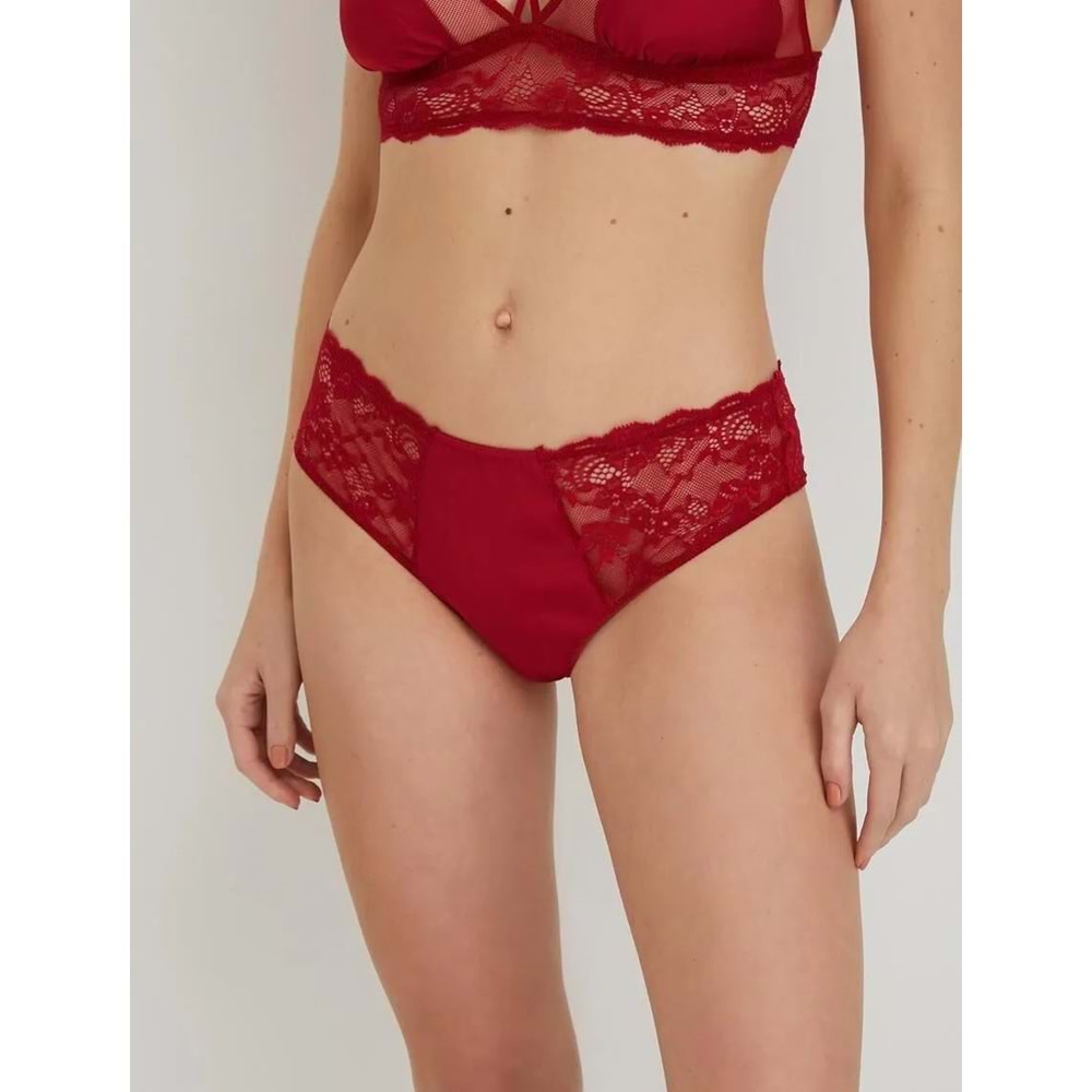 Dantelli Brief Külot - KOTON - 4WLK30201MK - KIRMIZI - M