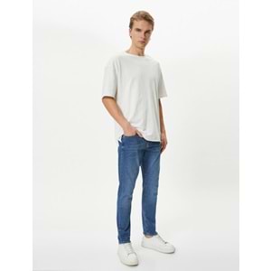 Slim Fit Kot Pantolon - Brad Jean - KOTON - 4SAM40009ND - ORTA İNDİGO - 31/32