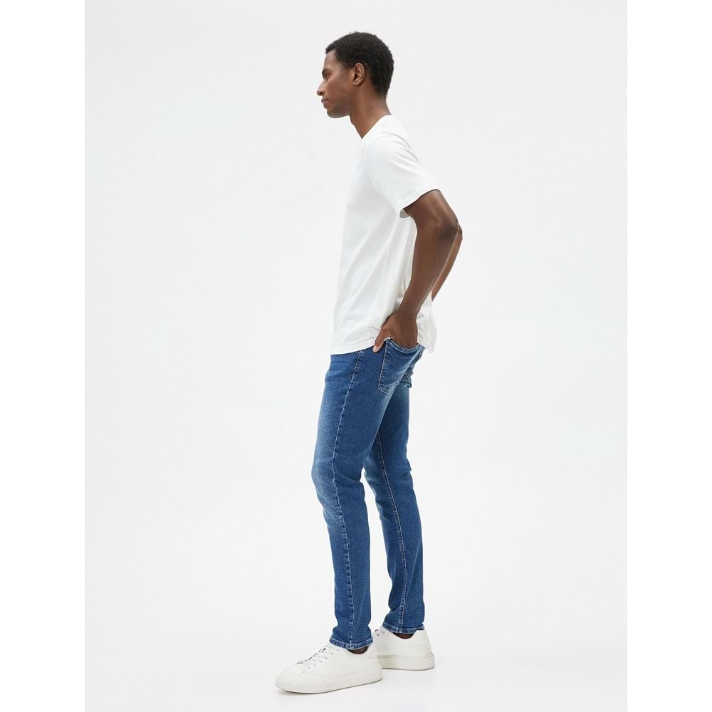 Slim Fit Kot Pantolon - Brad Jean - KOTON - 4SAM40011ND - KOYU İNDİGO - 30/30