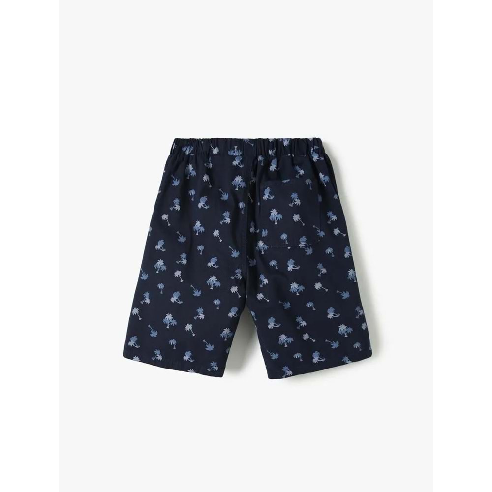 Erkek Çocuk Chino Şort Cepli Palmiye Baskılı Pamuklu - KOTON - 4SKB40018TW - 7-8 YAŞ