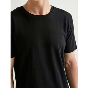 Basic Tişört Slim Fit Bisiklet Yaka Kısa Kollu 4SAM10842HK