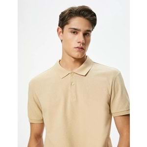 Polo Yaka Tişört - KOTON - 4SAM10098MK - BEJ - L