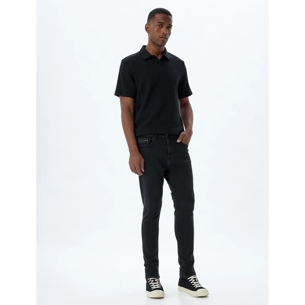 Super Skinny Fit Kot Pantolon - Justin Jean - KOTON - 4SAM40124ND - SİYAH - 29/32