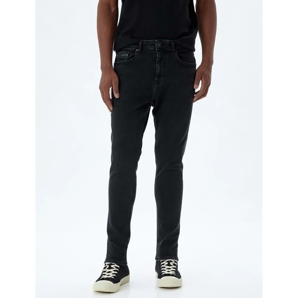 Super Skinny Fit Kot Pantolon - Justin Jean - KOTON - 4SAM40124ND - SİYAH - 29/32