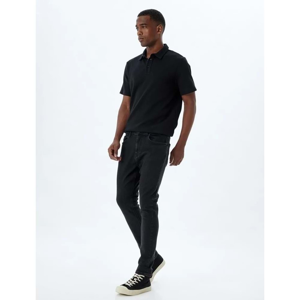 Super Skinny Fit Kot Pantolon - Justin Jean - KOTON - 4SAM40124ND - SİYAH - 29/32