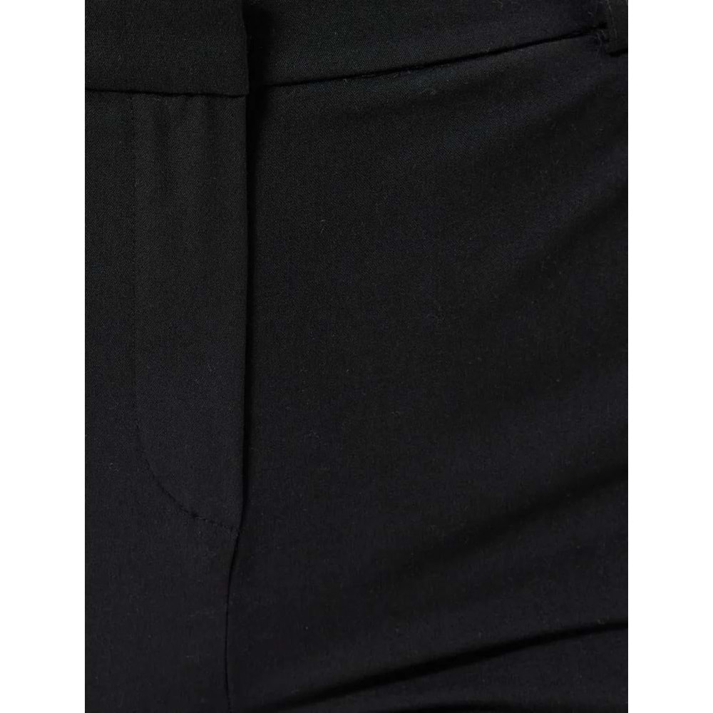 Crop Paça Cigarette Pantolon Regular Fit - KOTON - 5WAK40032UW - SİYAH - 40