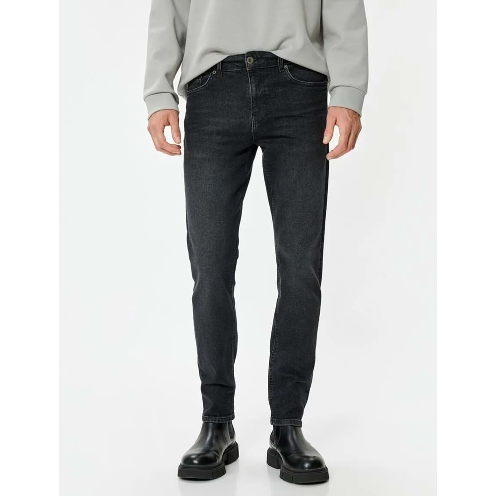 Slim Fit Kot Pantolon - Brad Jean - KOTON - 5WAM40147ND - SİYAH - 31/32