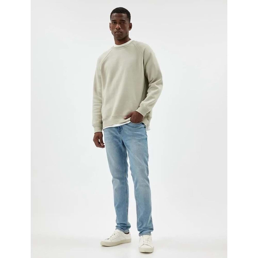 Slim Fit Kot Pantolon - Brad Jean - KOTON - 5WAM40002ND - AÇIK İNDİGO - 33/32