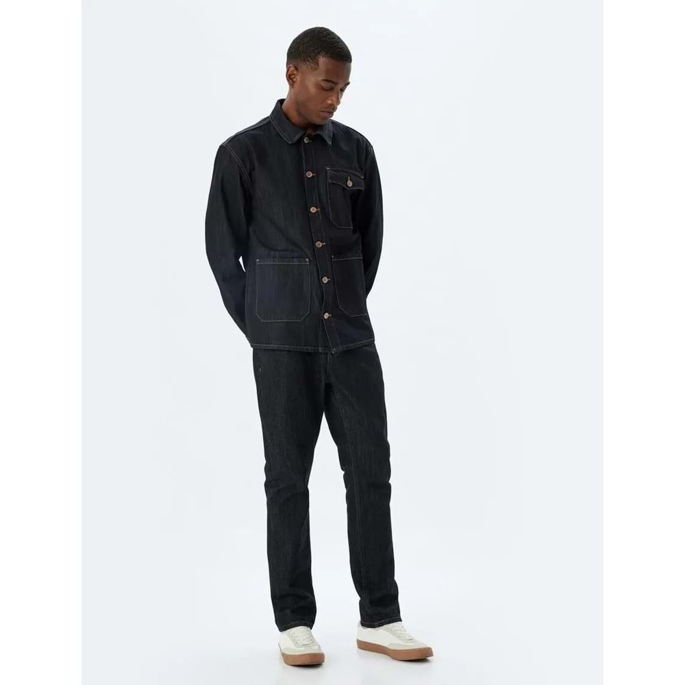 Straight Fit Kot Pantolon - Mark Jean - KOTON - 5WAM40111ID - KOYU İNDİGO - 29/30